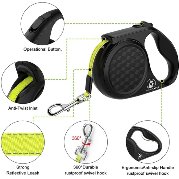 NWT-Pet Dog Retractable Leash and Collar Set - Picture 2 of 4